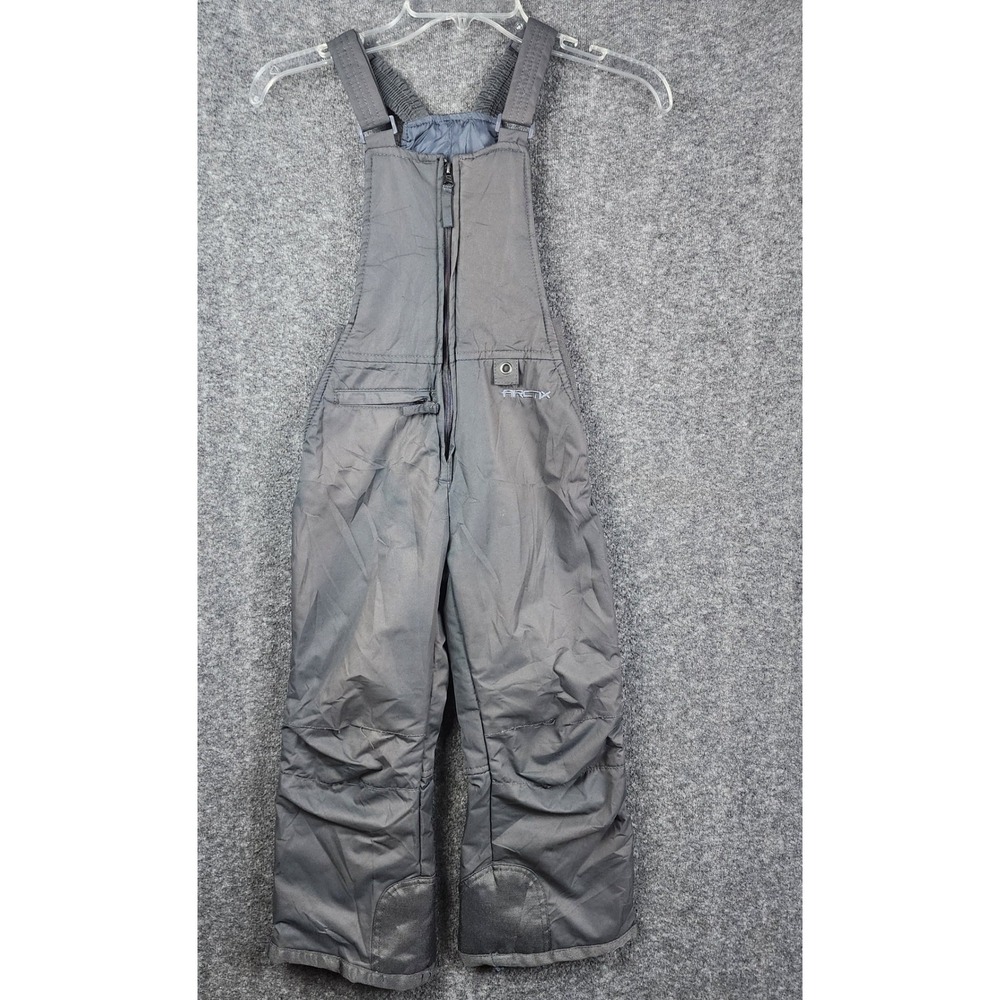 Arctix Snow Bibs Youth XS Gray Insulated Winter Ski Pants Overalls